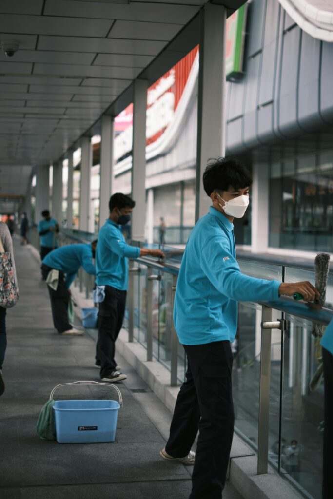 Professional janitorial services team in Dubai